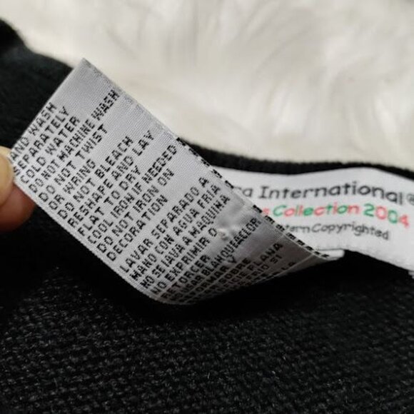 Tiara International Black Tight Knit Christmas Cardigan Small - Picture 11 of 12